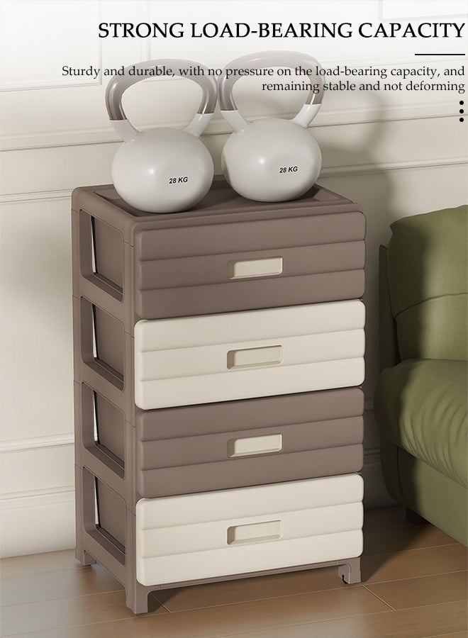 DUNISO 6-Layer  Storage Cabinet  with 360 ° Omnidirectional Wheels Handle，Storage Drawer Cart , Space Saving Dresser Storage Tower,Multifunctional Drawer Plastic Wardrobe，Storage Drawer Units   for Toys, Snacks, Books - Image 4